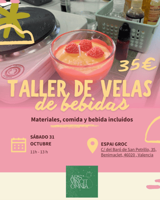Taller de velas de bebidas